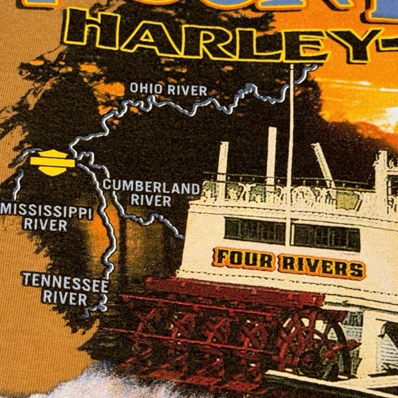 2012 Harley Davidson cycles motorcycles four rivers Paducah Ky T-shirt small - Picture 13 of 13